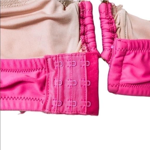 đť…şSHOSHANNA Pink Ruched Bandeau Swimsuit Top Size M/L - Picture 6 of 7